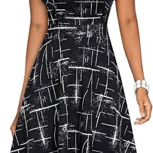 Elegant Black and White Women's Dress